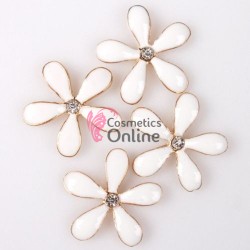 Decoratiuni 3D Metalice 179 Floricele Aurii cu stras 